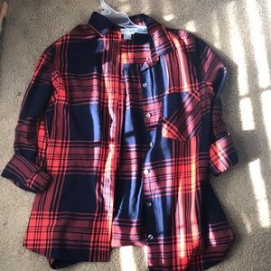Old Navy Orange and Blue button up